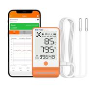 Elitech Enregistreur de Données de Température et d'humidité Bluetooth, Thermo-Hygromètre 2 Sonde pour Réfrigérateur Frigo, 100 000 Points APP Connecté, GSP-6 Pro