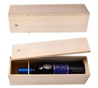 Elitecran Boîte à Vin en Bois Rustique, Coffret Cadeau pour Bouteille de Vin, Champagne et Spiritueux, Personnalisable, Taille 35 x 10 x 10 cm