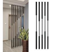 Elitix Paravent Interieur Poteaux de Séparation Décoratifs en Fer Forgé, Hauteur Réglable, Colonne de Séparation pour Pièces D'appartements, Paravent Simple(5-Pack,250cm(8.2ft))