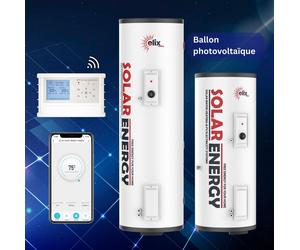 Elix PV 200 L Chauffe eau Solaire Photovoltaïque – Boiler PV DC avec Réservoir d’eau chaude (sans MPPT, DC 1100W)
