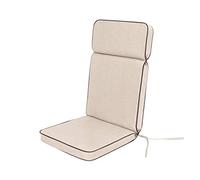 Eliza Coussin de Jardin, Coussin Chaise Longue, Coussin Fauteuil Jardin, Coussin Chaise Jardin -Confortable-Dossier haut-119x49-Beige