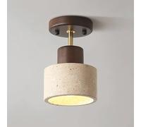 Elksdut Lampe de couloir, lustre semi-encastré en travertin jaune, plafonniers LED modernes, luminaires de cuisine pour chambre Foryer, garage, balcon, couloir, escalier, allée