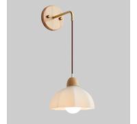 Elksdut Lampe murale en verre, applique murale E27 avec cordon de suspension réglable, luminaire mural de chevet de style nordique for chambre à coucher, cuisine, couloir, salon et salle à manger