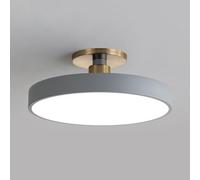 Elksdut Plafonnier Rond Nordique LED plafonnier Semi-encastré plafonnier de Couloir en Acrylique plafonniers en métal Simples luminaires pour Porche Chambre Salon Bureau