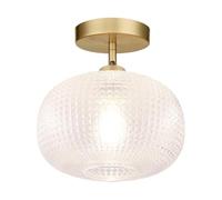 Elksdut Plafonnier Semi-encastré de Style américain simplicité, luminaire de Couloir, Verre à Damier près du plafonnier, Lampe Suspendue intérieure, Balcon, vestiaire, lumières du Hall d’entrée