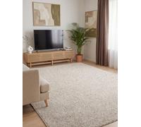 Elle Decoration Rocco Tapis tissé plat, lavable en machine, aspect laine, durable et durable, moderne, look scandinave, pour salon, salle à manger, chambre à coucher, couloir - Crème multicolore, 80 x
