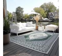 ELLE Decoration Tapis Oriental réversible pour l'intérieur et l'extérieur - Résistant aux intempéries et imperméable - Design Vintage - Tapis d'extérieur Oriental pour Jardin, Balcon, terrasse, Salon