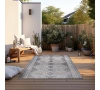 Elle Decoration Tapis réversible pour l'intérieur et l'extérieur - Résistant aux intempéries et imperméable - Motif bohème moderne - Motif ethnique géométrique - Pour jardin, balcon, terrasse, salon -