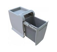 elletipi City PTA 3040b Poubelle de tri sélectif extractible pour Base, Gris, 28 x 42 x 44 cm