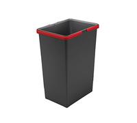 Elletipi Cover Box Seau avec poignée pour poubelles Ecofil H44, Plastique, Gris, 30 x 22,5 x 44 cm