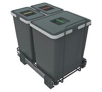 Elletipi Ecofil collecteur de déchets PF01 34B1 coulisse 2x 8 + 18 litres
