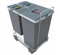 Elletipi Ecofil - Poubelle à encastrer, divisée, 40 l PF01 44B1