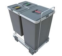 Elletipi Ecofil - Poubelle intégrée, divisée, 40 l PF01 44B1