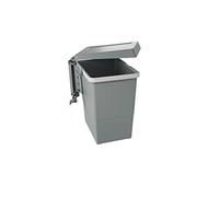ELLETIPI PBN asg34 Ligne Swing 2.0 Poubelle Automatique de Porte en Plastique Grande Capacité 18 litres, Nylon, Gris foncé