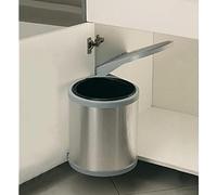 Elletipi Poubelle automatique pour porte d'évier 10 L Poubelle de cuisine en acier inoxydable