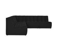 Lisa design canapé modulable velours - Noir