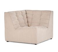 Ellie - module d'angle en velours texturé - Beige