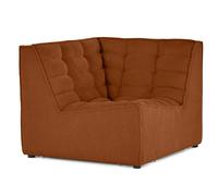 Ellie - module d'angle en velours texturé - Terracotta