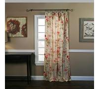 Ellis Curtain Balmoral Floral Panneau de Rideau sur Mesure Rouge 122 x 160 cm