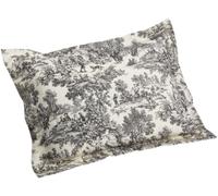 Ellis Curtain Victoria Park Taie d'oreiller en Toile Taille Standard Noir 50,8 x 66 cm