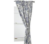 Ellis Curtain Victoria Park Toile Paire de Panneaux sur Mesure avec embrasses Bleu 172 x 183 cm