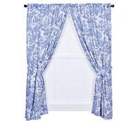 Ellis Curtain Victoria Park Toile Paire de Panneaux sur Mesure avec embrasses Bleu 177 x 213 cm