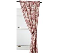 Ellis Curtain Victoria Park Toile Paire de Panneaux sur Mesure avec embrasses Rouge 172 x 183 cm
