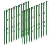 Ellofence Lot de 30 piquets de clôture en Osier Vert en Plastique, Hauteur Totale 72 cm (Lot de 30 pièces)
