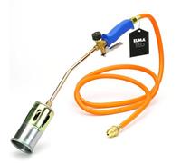 ELMA Chalumeau Monogaz I Brûleur Thermique de Mauvaises Herbes avec buse Ø 60 mm et tuyau 3 m I Poignée Ergonomique Compatible gaz Butane et Propane