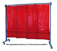 ELMAG Panneau de protection pour soudeurs en 1 partie avec rideau de film rouge (57253)