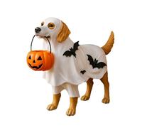 Elnwnnkc 1 Bol de citrouille tenant un chien, décor d ' Halloween pour cheminée, centre de table, étagère et présentoir de fête (1 pièce) fini avec des revêtements sans danger pour les et les animaux