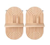 Elnwnnkc 2 pièces étagère Murale Vintage étagères flottantes Forme Ovale présentoir de Rangement étagère Suspendue pour Salle de Bain décors de Chambre Installation Facile Mur