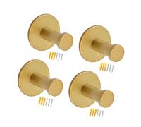 Elnwnnkc 4 pièces patère murale en acier inoxydable crochet porte-serviettes en métal simple manteau chapeau cintre matériel serviette pour chapeau vêtements matériel métallique