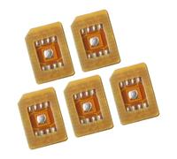 Elnwnnkc Carte de conversion ESIM PCB pour puce intégrée | Lot de 5 cartes adaptateurs, guide QFN 5 x 6 mm, structure de tampon exposée, fente de lecteur