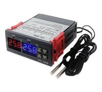 Elnwnnkc Contrôleur de Thermostat de température à Double Affichage numérique, capteurs à Double sonde, Thermostat pour Ferme, Divers capteurs de température sensibles réfrigérateur