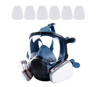 Elnwnnkc Couvre-visage de protection pour respirateur complet avec cartouche filtrante et tampon Filtration efficace en milieu de travail Masque respiratoire réutilisable