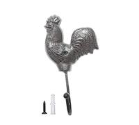 Elnwnnkc Ensemble de crochets muraux coq et poule, crochets pour manteaux d ' animaux en fer, porte-clés de ferme pour entrée, cuisine, salle de bain, ensemble de crochets pour manteaux de poule