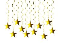 Elnwnnkc Festival Golden Star Embellissement Unique Golden Star Pendentif Party Ornement Suspendu pour Mariage Anniversaire Décoration Célébration Ornement