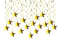 Elnwnnkc Festival Golden Star Embellissement Unique Golden Star Pendentif Party Ornement Suspendu pour Mariage Anniversaire Décoration Célébration Ornement