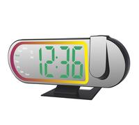 Elnwnnkc Horloge numérique Éclairage Doux coloré Modes d ' Avertissement Projection de l ' Heure Claire Substance ABS Facile à Organiser Horloge LED multifonctionnelle pour la Maison/Le Bureau