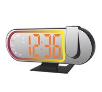 Elnwnnkc Horloge numérique Éclairage Doux coloré Modes d ' Avertissement Projection de l ' Heure Claire Substance ABS Facile à Organiser Horloge LED multifonctionnelle pour la Maison/Le Bureau