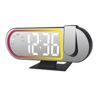 Elnwnnkc Horloge numérique Éclairage Doux coloré Modes d ' Avertissement Projection de l ' Heure Claire Substance ABS Facile à Organiser Horloge LED multifonctionnelle pour la Maison/Le Bureau