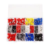 Elnwnnkc Jeu d ' Embouts isolés à Double Fil pour électricien | Jeu d ' embouts isolés doubles et d ' extrémités de fil à ligne unique, 0.5 Mm²16 Mm², pour projet