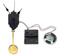 Elnwnnkc Kit de réparation d'horloge murale comprenant un mouvement à quartz et des pendules, des mains, des carillons musicaux, un klaxon pour un usage professionnel à la maison