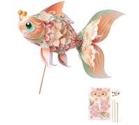 Elnwnnkc Lampe de Poisson décorative en PP à Faire | Lampe de projet faite à la main avec tige en bois portable pour un charme extérieur intérieur