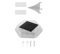 Elnwnnkc Lampe de sol solaire IP65 étanche LED Route Light Substance ABS rechargeable pour cour, piscine, décoration solaire au sol, radiances extérieures, étanche