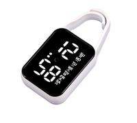 Elnwnnkc Montre électronique LED à suspendre avec veilleuse étanche - Montre numérique tactile pour homme et femme - Cadeau - Montre de poche - Porte-clés numérique tactile, blanc, taille unique