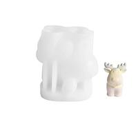 Elnwnnkc Moule de Noël en silicone époxy 3D pour fabrication de savon - Accessoires de fabrication de résine - Kit de moule en résine de silicone - Arbre de Noël, élan, bonshommes de neige