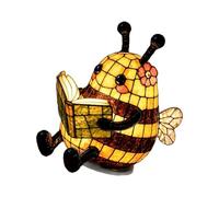 Elnwnnkc Statue de livre en forme d'abeilles - Lampe de table en résine douce et chaude - Éclairage LED - Décoration d'intérieur pour cadeau d'anniversaire, de Noël - Petite veilleuse