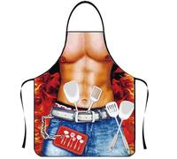 Elnwnnkc Tablier imprimé muscles drôles pour les fêtes en plein air | Impression musculaire réaliste pour les hommes qui aiment les barbecues dans le jardin et les réunions amicales